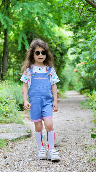 salopette courte mixte pour les petites et grandes occasions