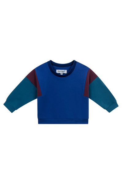 Sweat shirt Dreams bleu en coton bio certifié GOTS