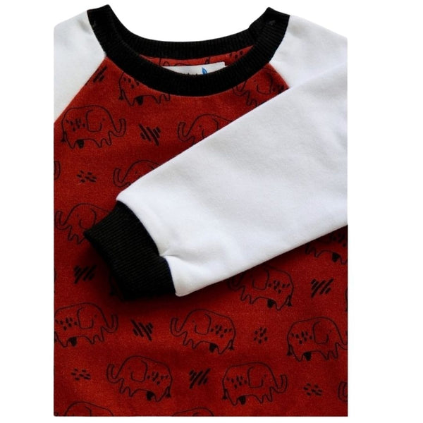 Sweat bordeaux éléphanteaux avec ses détails soignés - facile à porter et à mettre