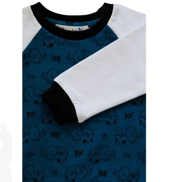 sweat éléphanteaux bleu un basique mixte original et coloré