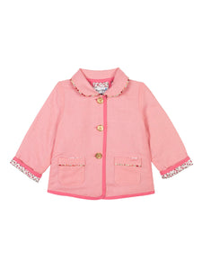 Veste pour bébé et enfant de 1 an à 4 ans. 50% lin / 50% coton : 100% original et sympa !