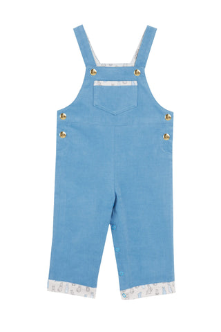 Salopette pour enfants de 6 mois à 4 ans coton bleu gris